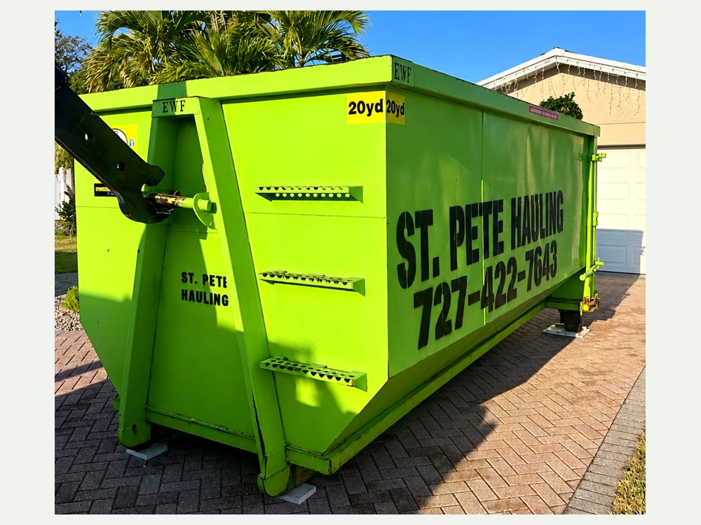 St Pete Hauling 20-yard dumpster