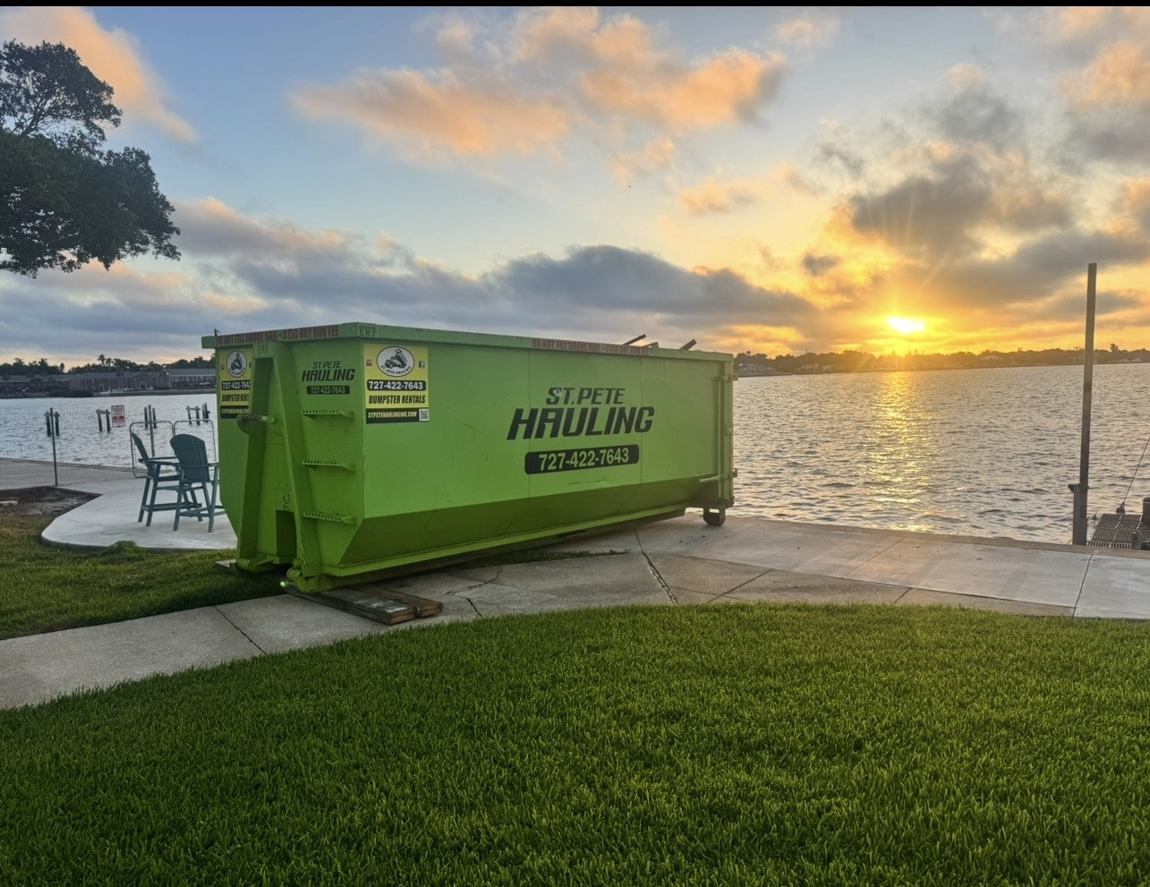 St Pete Hauling 30-yard dumpster